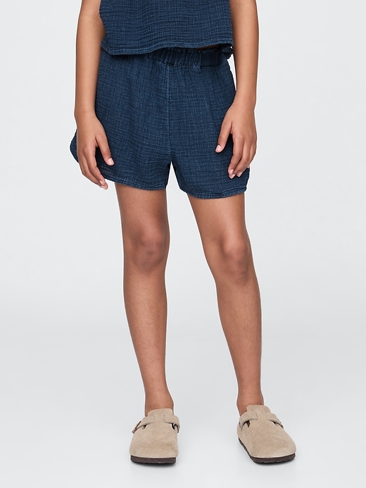 Image number 3 showing, Kids Crinkle Gauze Denim Easy Shorts