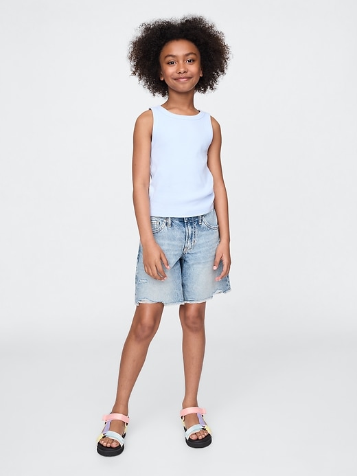 Image number 1 showing, Kids Low Rise Stride Denim Bermuda Shorts