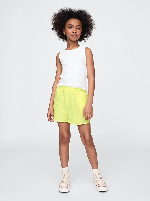 Image number 1 showing, Kids Crinkle Gauze Easy Shorts