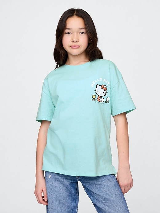 Image number 1 showing, Kids Hello Kitty Logo Graphic T-Shirt