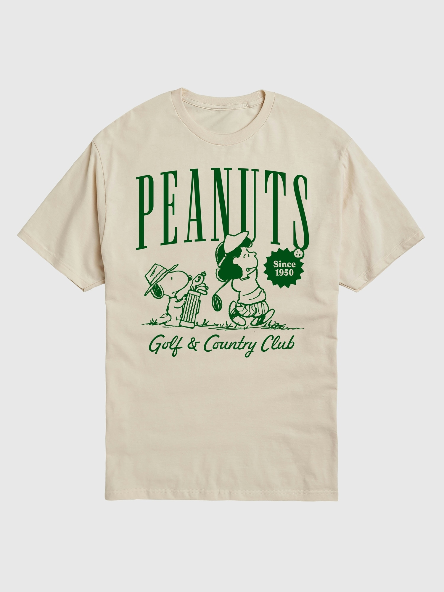 Peanuts Golf Club Snoopy and Lucy Short Sleeve Graphic Tee