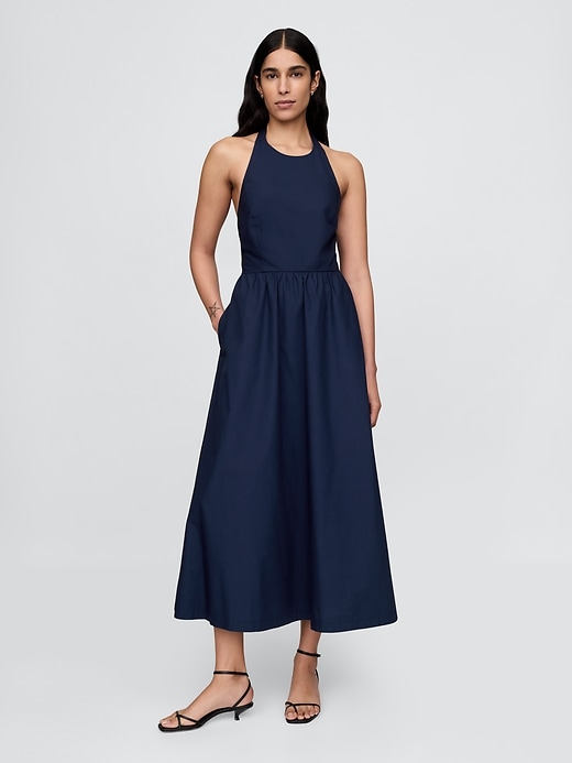 Image number 1 showing, Tie-Back Halter Maxi Dress