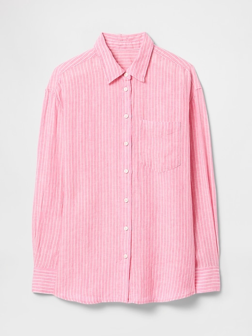 Image number 5 showing, 100% Linen Oversized Shirt