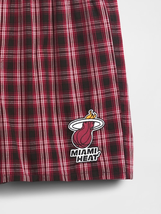 Image number 4 showing, NBA Miami Heat Plaid Boxers