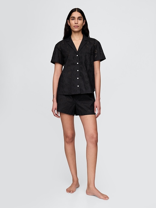 Image number 2 showing, Eyelet Poplin PJ Shirt