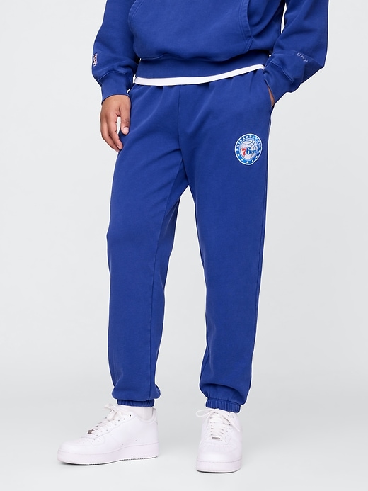 Image number 2 showing, NBA Philadelphia Sixers Logo Heavyweight Joggers