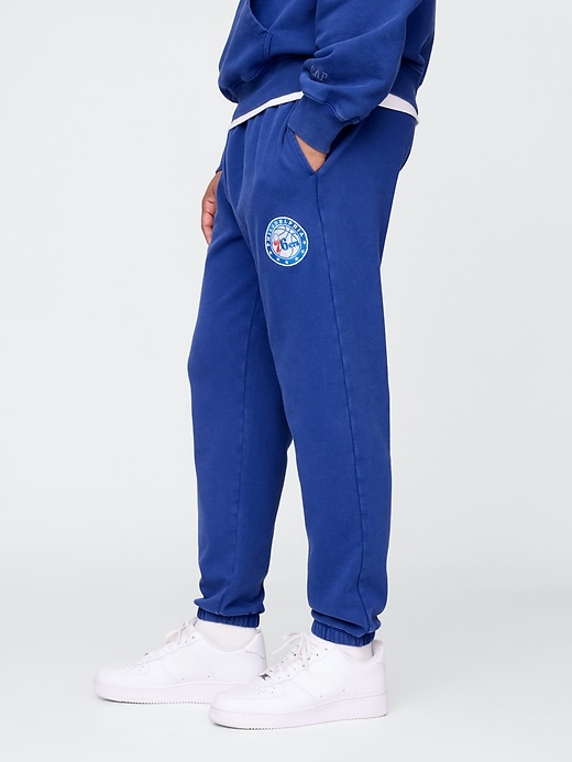 Image number 4 showing, NBA Philadelphia Sixers Logo Heavyweight Joggers