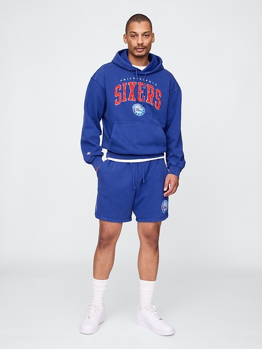 Image number 1 showing, NBA Philadelphia Sixers Logo Heavyweight Sweat Shorts