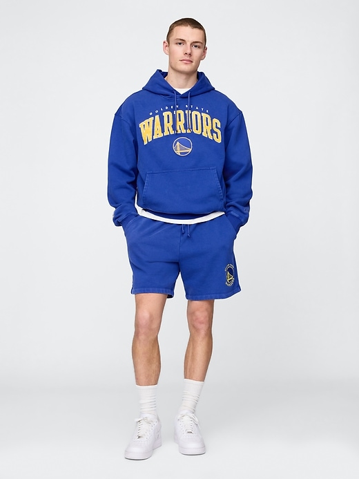 Image number 1 showing, NBA Golden State Warriors Logo Heavyweight Sweat Shorts