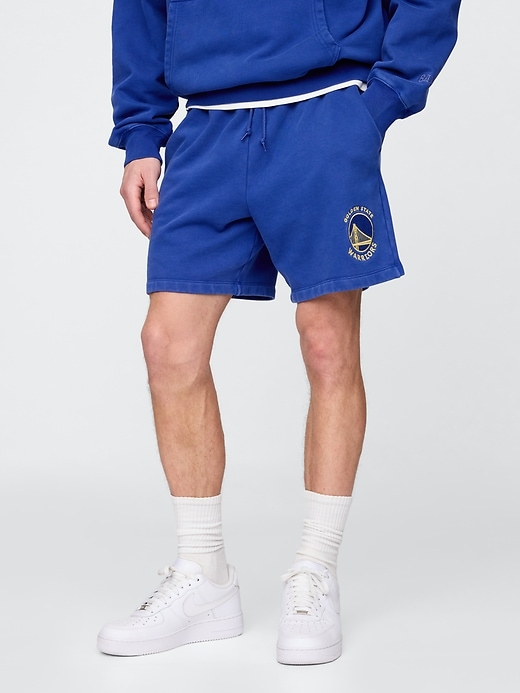 Image number 2 showing, NBA Golden State Warriors Logo Heavyweight Sweat Shorts