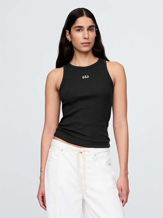 Image number 1 showing, Modern Rib Logo Halter Top