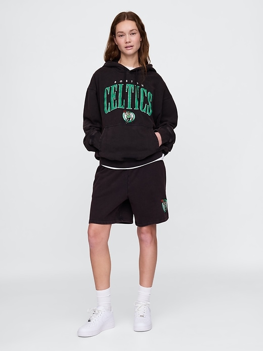 Image number 6 showing, NBA Boston Celtics Logo Heavyweight Sweat Shorts