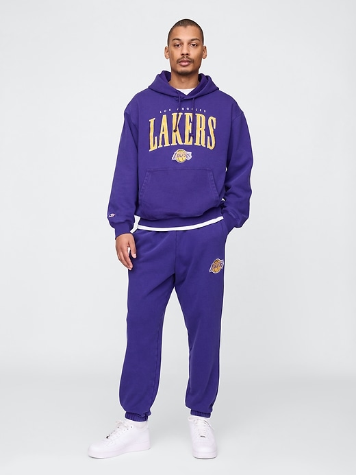 Image number 1 showing, NBA Los Angeles Lakers Logo Heavyweight Joggers