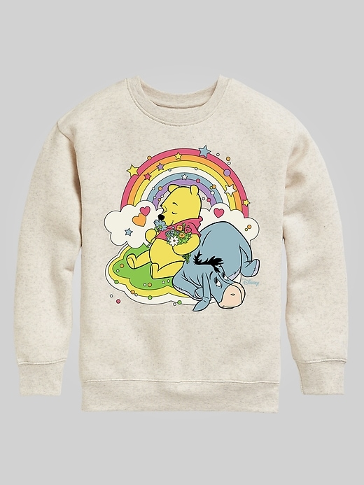 Image number 1 showing, Toddler Winnie the Pooh and Eeyore Rainbow Crew Fleece Sweatshirt