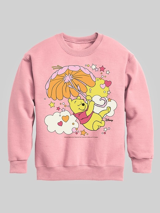 Toddler Winnie the Pooh Retro Umbrella Crew Fleece Sweatshirt