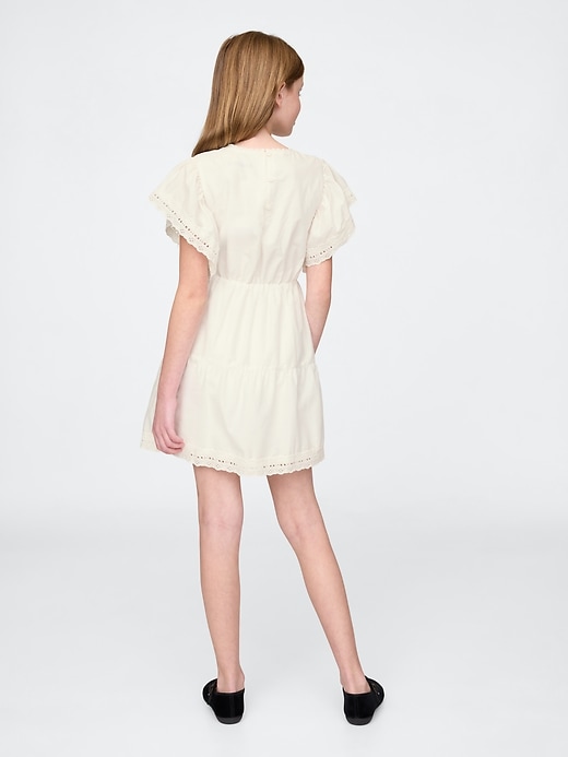 Image number 3 showing, Kids Lace Tiered Ruffle Dress