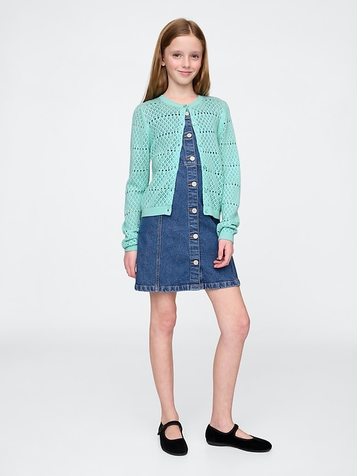 Image number 4 showing, Girls Pointelle Cardigan