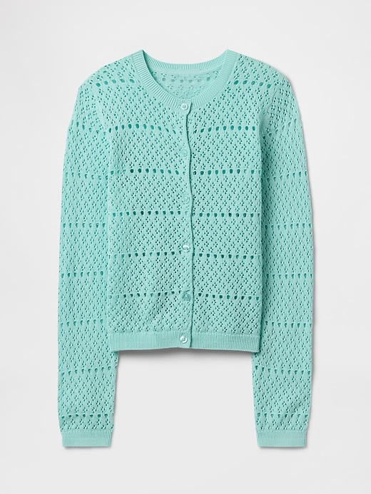 Image number 2 showing, Girls Pointelle Cardigan