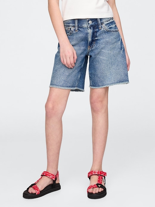 Image number 3 showing, Kids Low Rise Stride Denim Bermuda Shorts