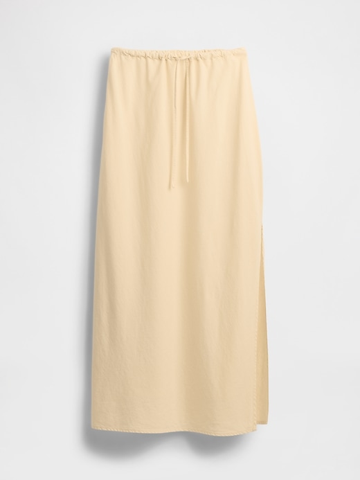 Image number 1 showing, Linen-Blend Midi Skirt