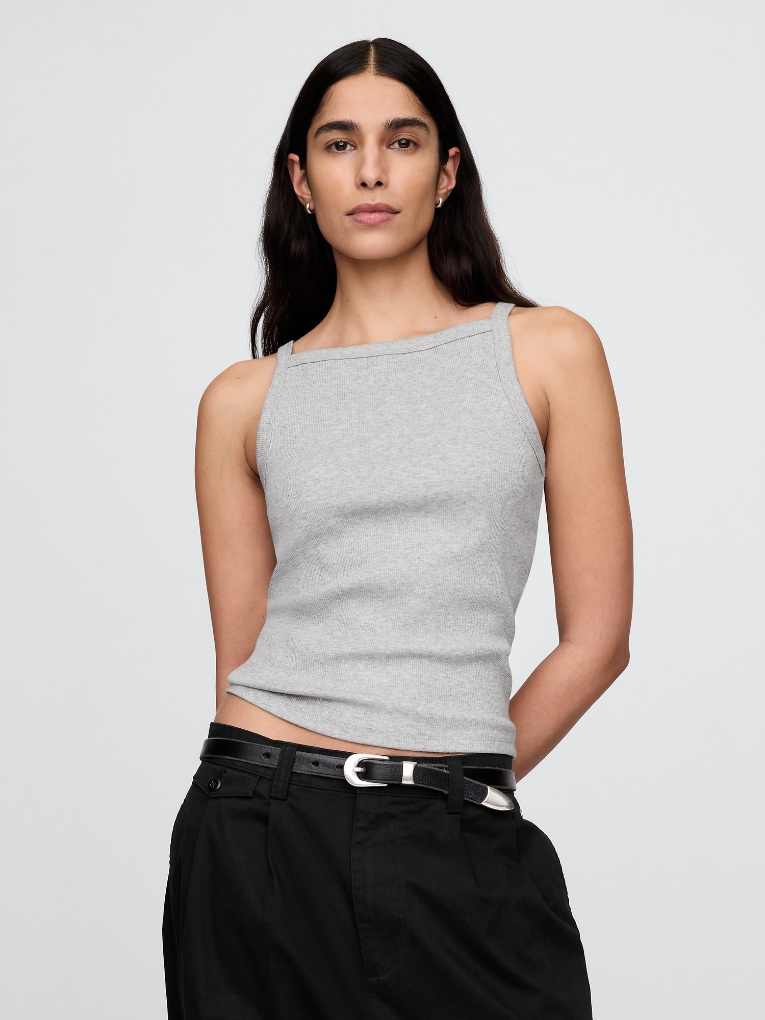 Modern Apron-Neck Tank Top