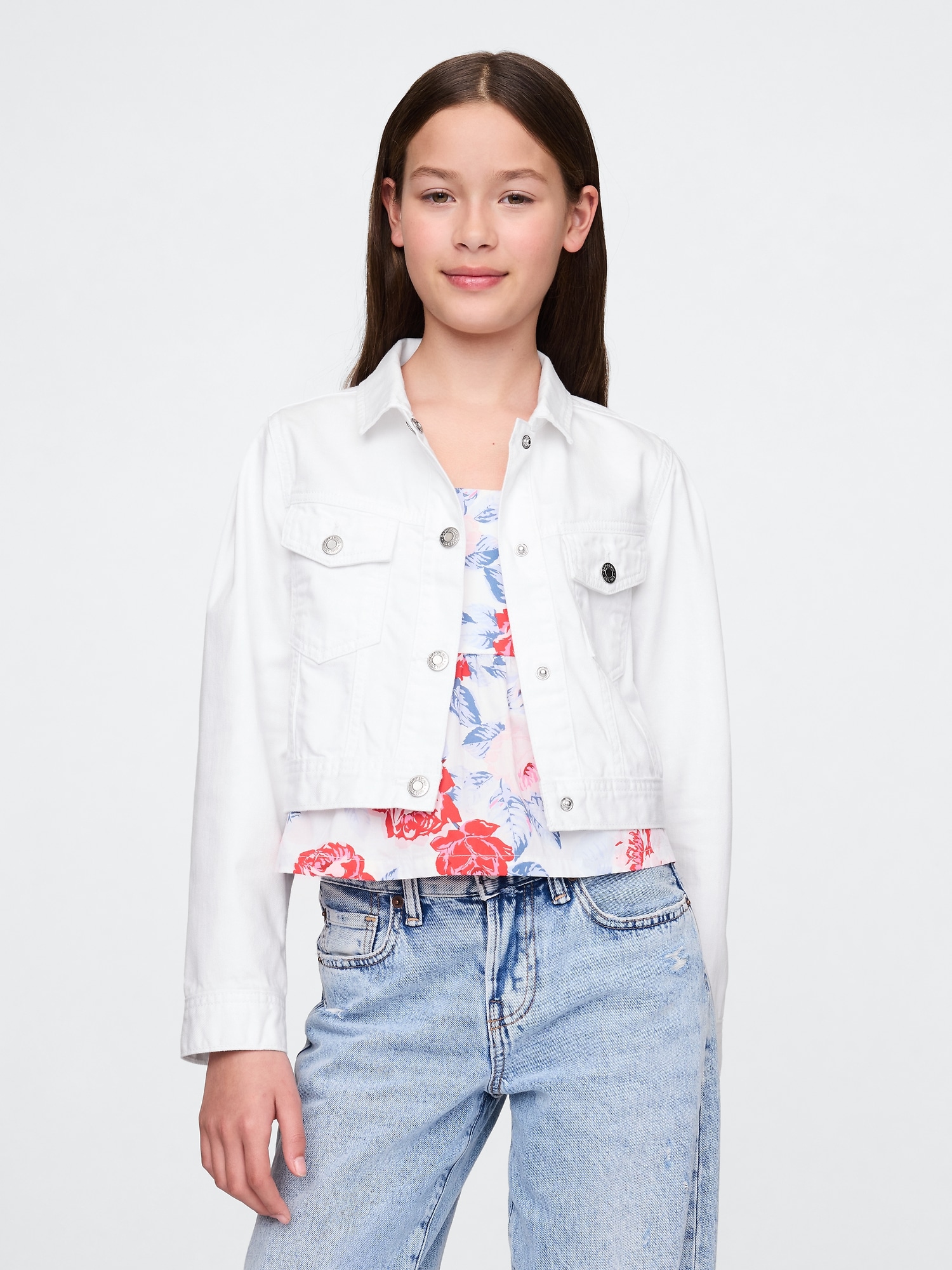 Kids Cropped Denim Jacket