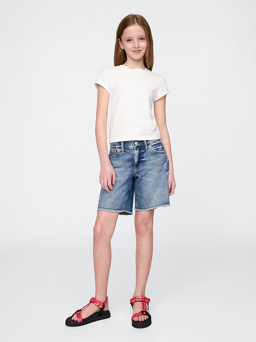 Image number 1 showing, Kids Low Rise Stride Denim Bermuda Shorts