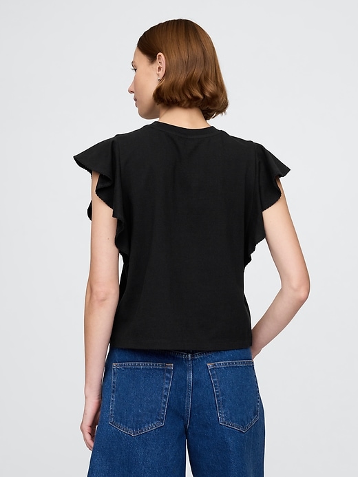 Image number 2 showing, Organic Cotton VintageSoft Heavyweight Cropped T-Shirt