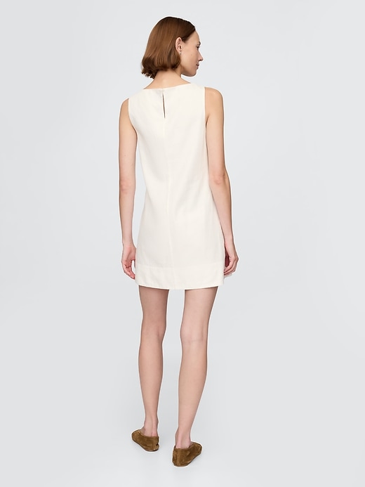 Image number 2 showing, Linen-Blend Mini Shift Dress