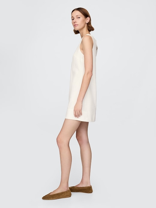 Image number 3 showing, Linen-Blend Mini Shift Dress