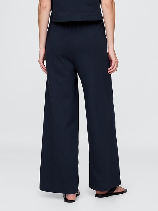 Image number 4 showing, Organic Cotton Heavyweight Cropped Wide-Leg Pants