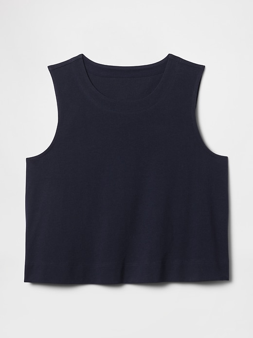 Image number 4 showing, Organic Cotton Heavyweight Cropped Shell Tank Top