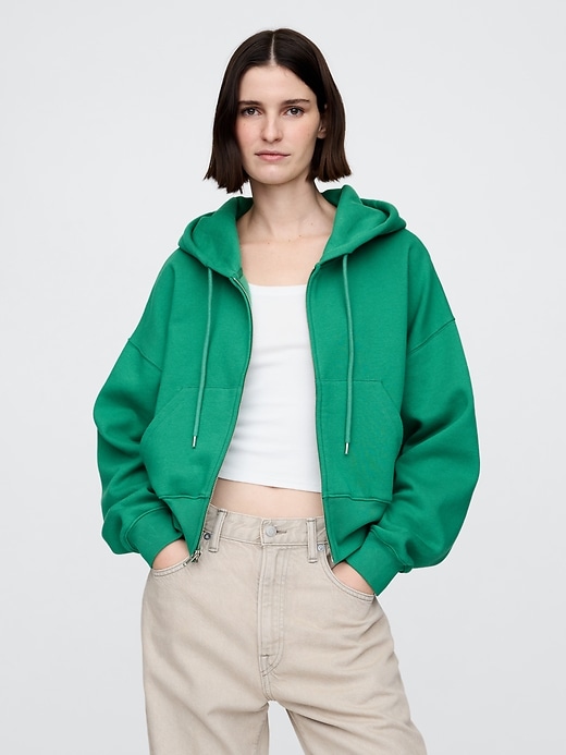 Image number 1 showing, VintageSoft Full-Zip Wedge Hoodie