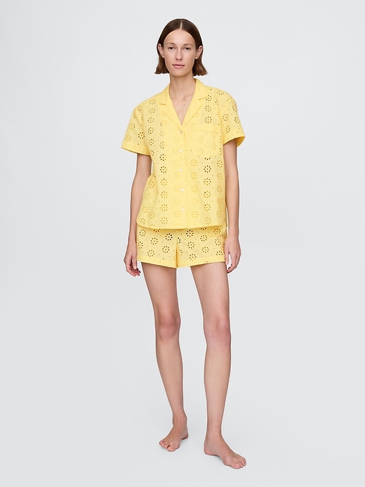 Image number 2 showing, Eyelet Poplin PJ Shirt