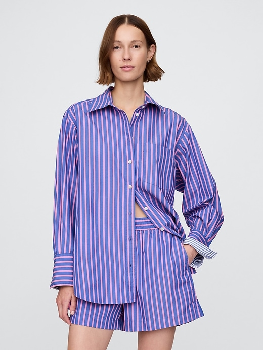 Image number 1 showing, Organic Cotton Poplin Big Shirt