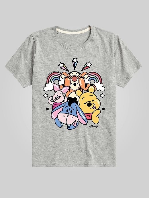 Image number 1 showing, Toddler Winnie the Pooh and Friends Rainbow and Stars Short Sleeve Graphic Tee