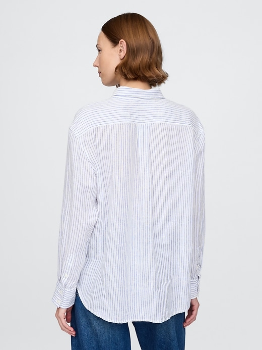 Image number 2 showing, 100% Linen Oversized Shirt