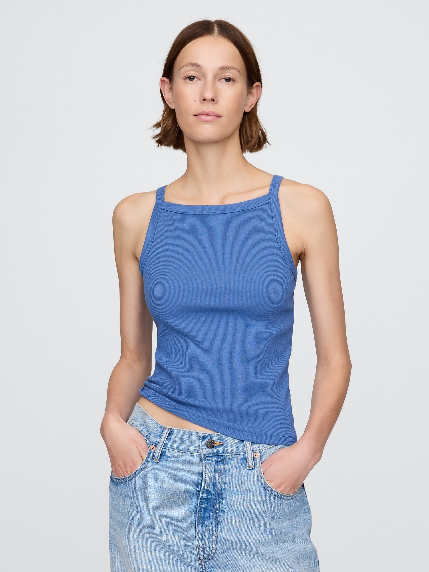 Modern Apron-Neck Tank Top