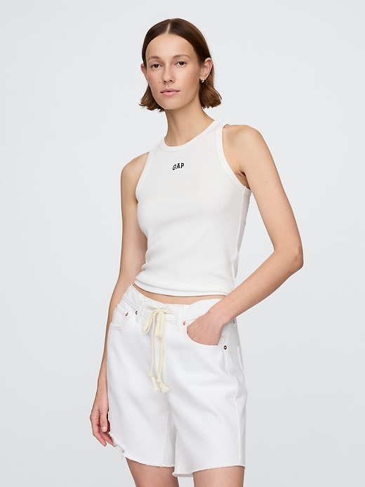 Image number 1 showing, Modern Rib Logo Halter Top