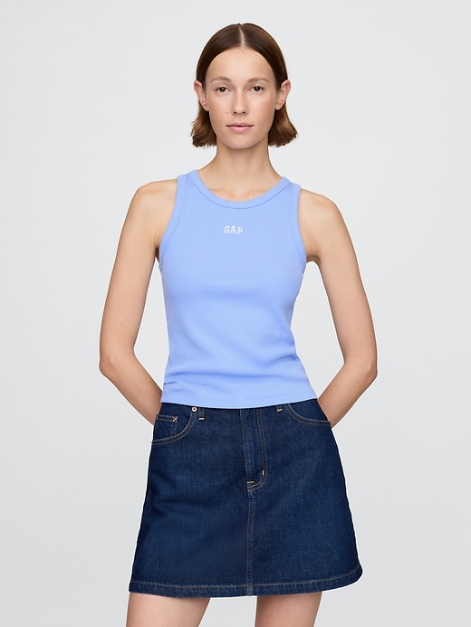 Image number 1 showing, Modern Rib Logo Halter Top