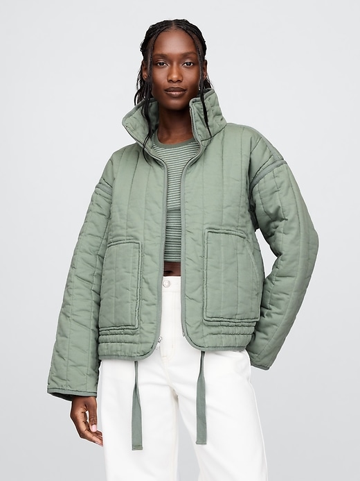 Image number 1 showing, Oversized Quilted Liner Jacket