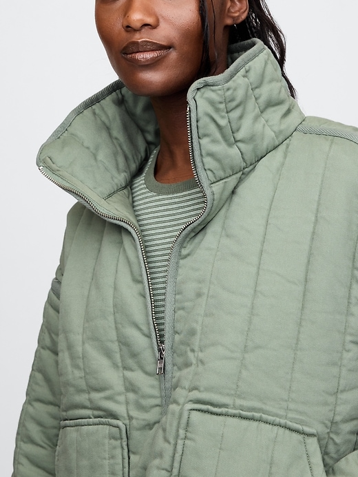 Image number 4 showing, Oversized Quilted Liner Jacket