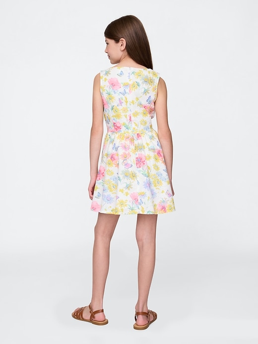 Image number 3 showing, Kids Linen-Cotton Floral Dress