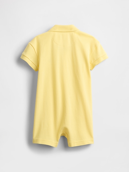 Image number 2 showing, Baby Pique Polo Shorty One-Piece