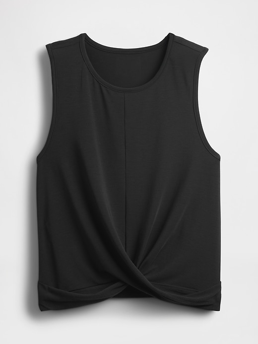 Image number 3 showing, GapFit Breathe Cropped Muscle Tank Top