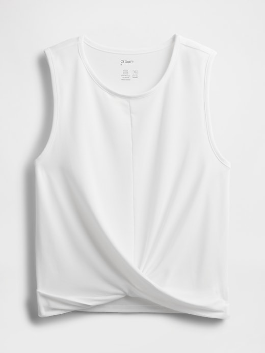 Image number 3 showing, GapFit Breathe Cropped Muscle Tank Top