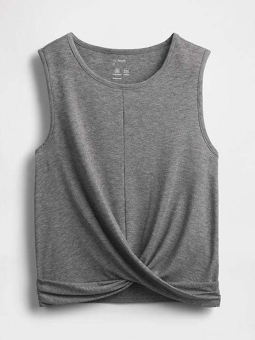 Image number 3 showing, GapFit Breathe Cropped Muscle Tank Top