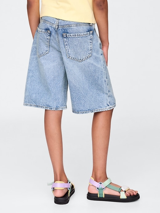 Image number 4 showing, Kids Mid Rise Longline Denim Shorts