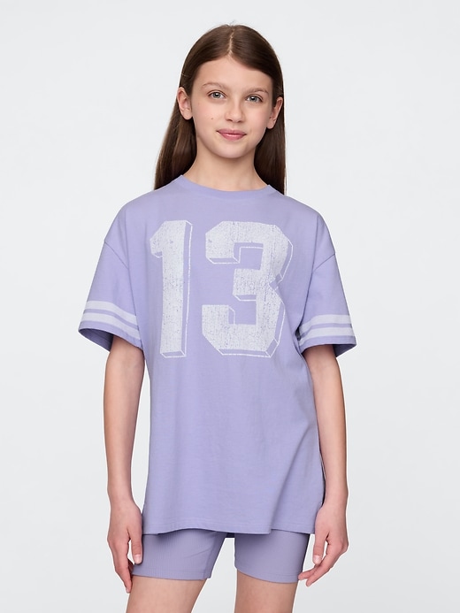 Image number 1 showing, Kids Tunic Varsity Graphic T-Shirt