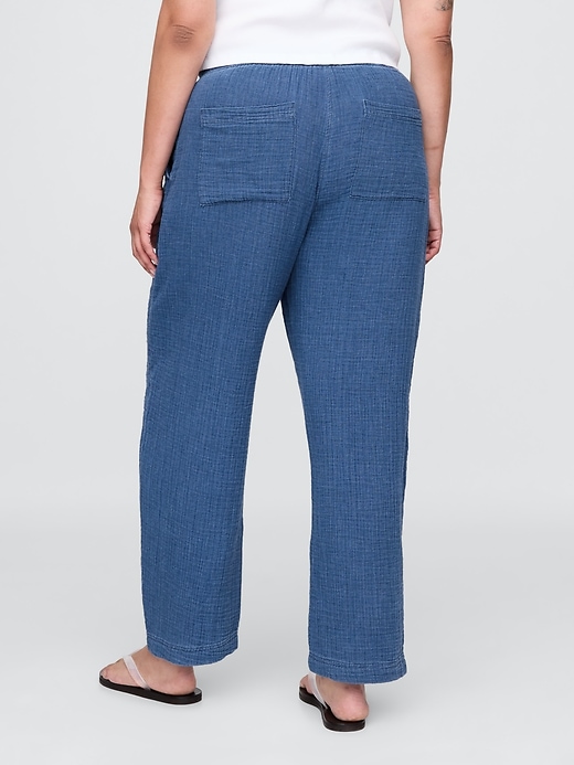 Image number 7 showing, Crinkle Gauze Denim Easy Barrel Pants